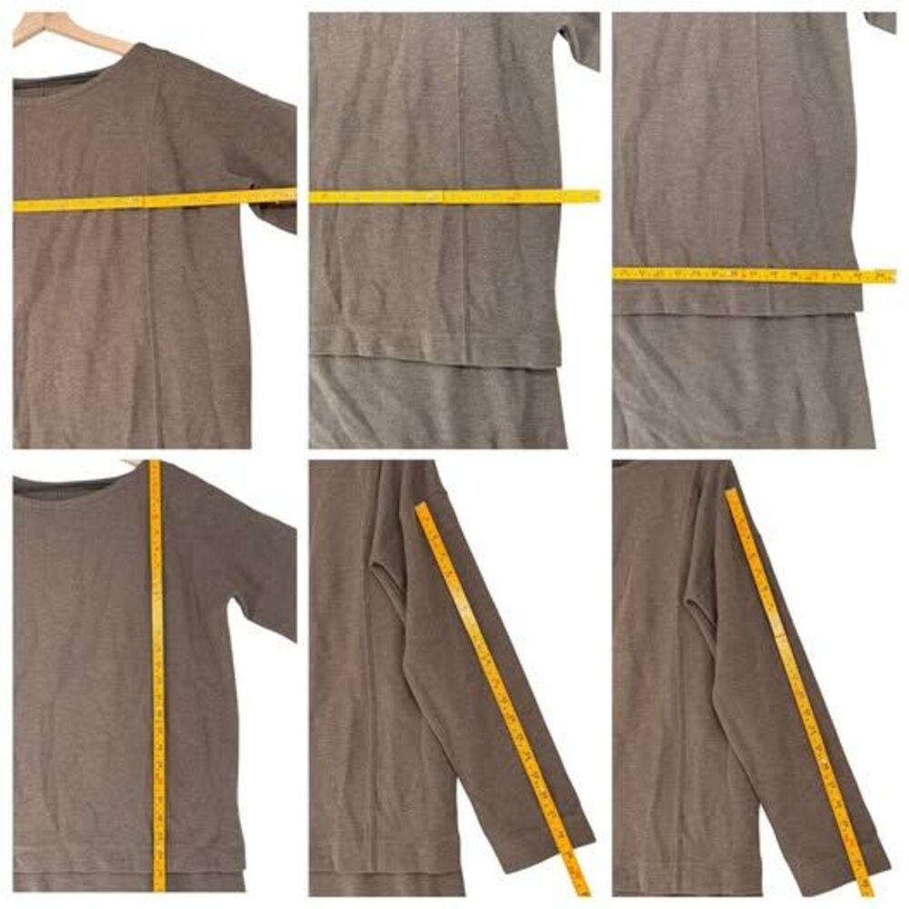 J Jill Pure Jill Top Skirt Set Large Mocha Brown Textured Knit Maxi Minimalist - Picture 4 of 10
